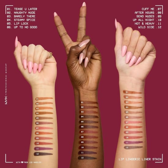 NYX Lip Lingerie Liner Stain NAUGHTY NUDE LLLS02 warm nude lipliner5