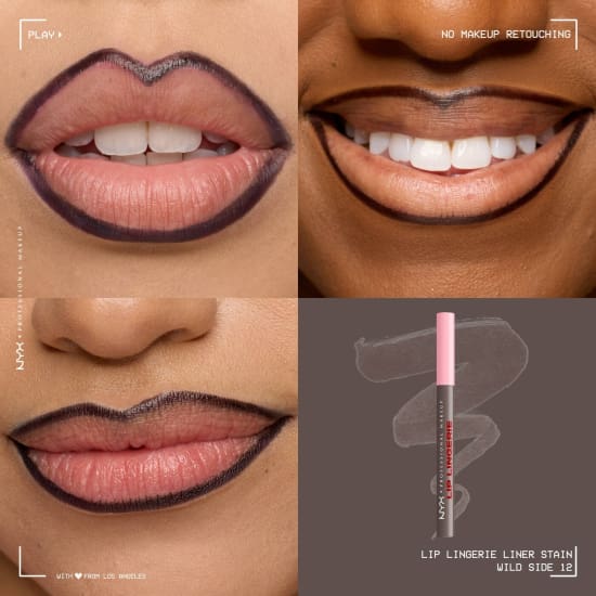 NYX Lip Lingerie Liner Stain WILD SIDE LLLS12 deep grey lipliner1