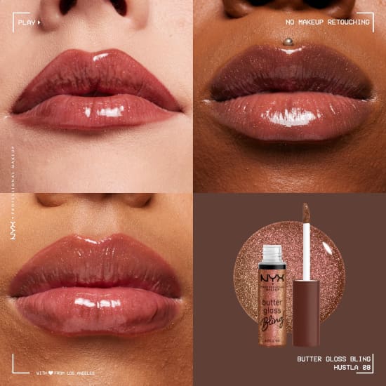 NYX PROFESSIONAL MAKEUP Bling Butter Gloss HUSTLA BLGB08 lip lipgloss2