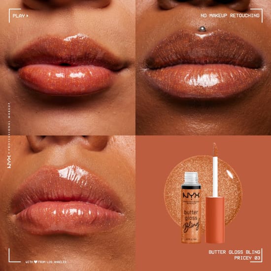 NYX PROFESSIONAL MAKEUP Bling Butter Gloss PRICEY BLGB03 lip lipgloss1