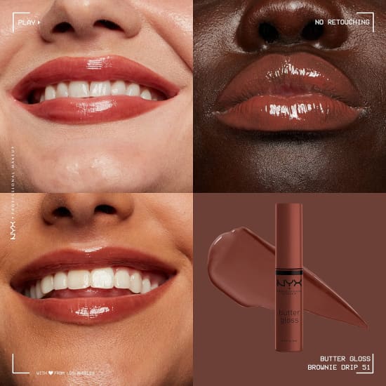 NYX PROFESSIONAL MAKEUP Butter Gloss BROWNIE DRIP BLG51 lip lipgloss1