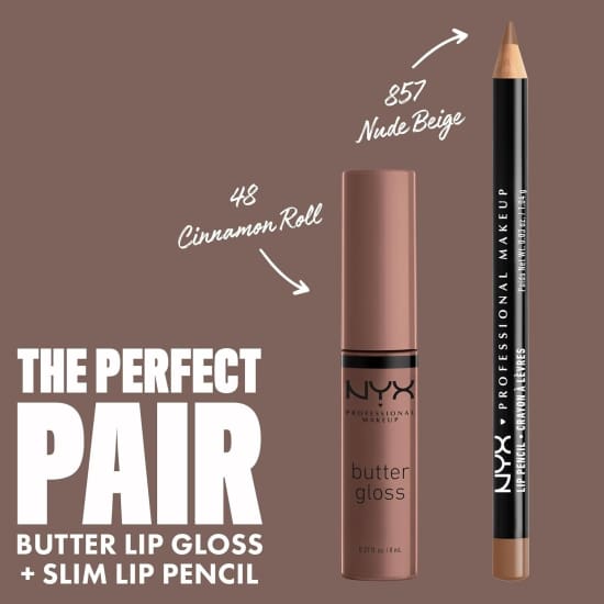 NYX PROFESSIONAL MAKEUP Butter Gloss CINNAMON ROLL BLG48 lip lipgloss grey brown3