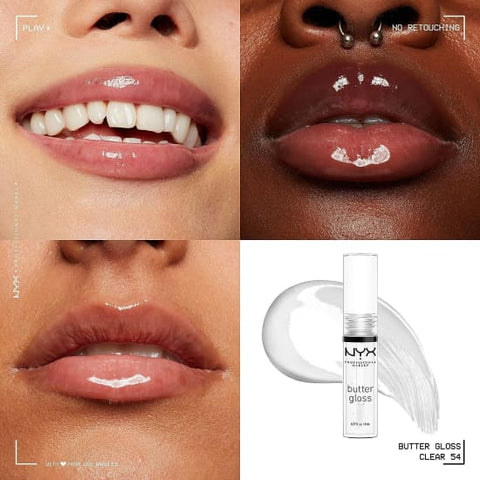 NYX PROFESSIONAL MAKEUP Butter Gloss SUGAR GLASS BLG54 lip lipgloss clear0
