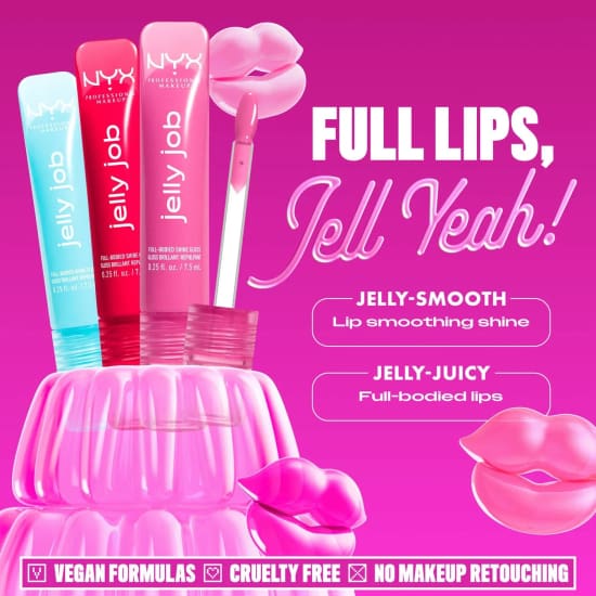 NYX PROFESSIONAL MAKEUP Jelly Job Lip Gloss JELLY BLUSHIN VSG07 lipgloss pink5