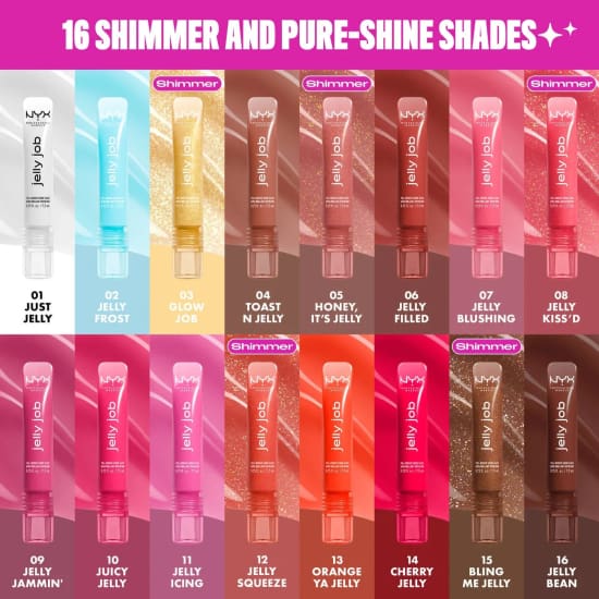 NYX PROFESSIONAL MAKEUP Jelly Job Lip Gloss JELLY BLUSHIN VSG07 lipgloss pink6