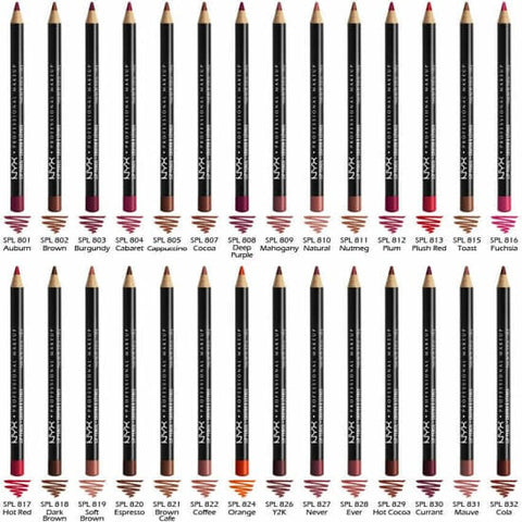 NYX Slim Lip Liner Pencil CHOOSE YOUR COLOUR Lipliner - SPL801 Auburn - Health & Beauty:Makeup:Lips:Lip Liner