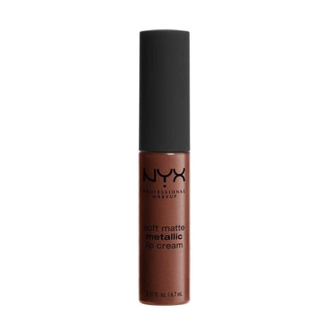 NYX Soft Matte Metallic Lip Cream DUBAI SMMLC12 lipstick brown - Health & Beauty:Makeup:Lips:Lipstick