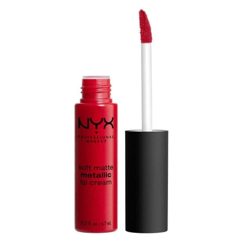 NYX Soft Matte Metallic Lip Cream MONTE CARLO SMMLC01 lipstick red - Health & Beauty:Makeup:Lips:Lip Plumper