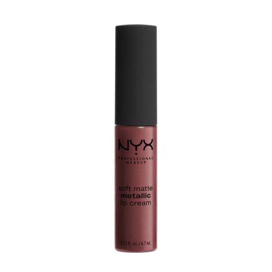 NYX Soft Matte Metallic Lip Cream ROME SMMLC09 lipstick medium nude - Health & Beauty:Makeup:Lips:Lip Plumper