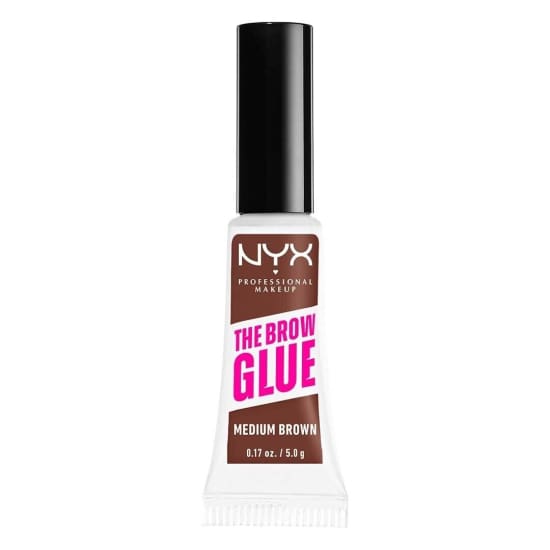 NYX The Brow Glue Eye Brow Gel MEDIUM BROWN TBG03 eyebrow tinted instant styler - Health & Beauty:Makeup:Eyes:Eyebrow Liner & Definition