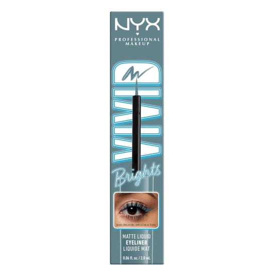 NYX Vivid Brights Matte Liquid Eyeliner CYAN SIMP VBLL01 Eye Liner1