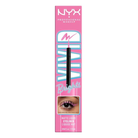 NYX Vivid Brights Matte Liquid Eyeliner DON'T PINK TWICE VBLL08 Eye Liner1