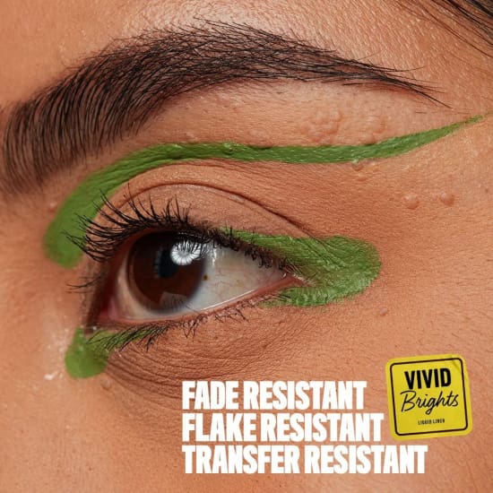 NYX Vivid Brights Matte Liquid Eyeliner GHOSTED GREEN VBLL02 Eye Liner2