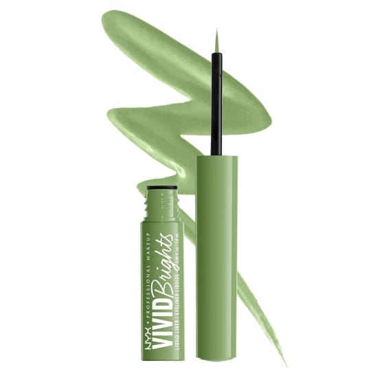 NYX Vivid Brights Matte Liquid Eyeliner GHOSTED GREEN VBLL02 Eye Liner0