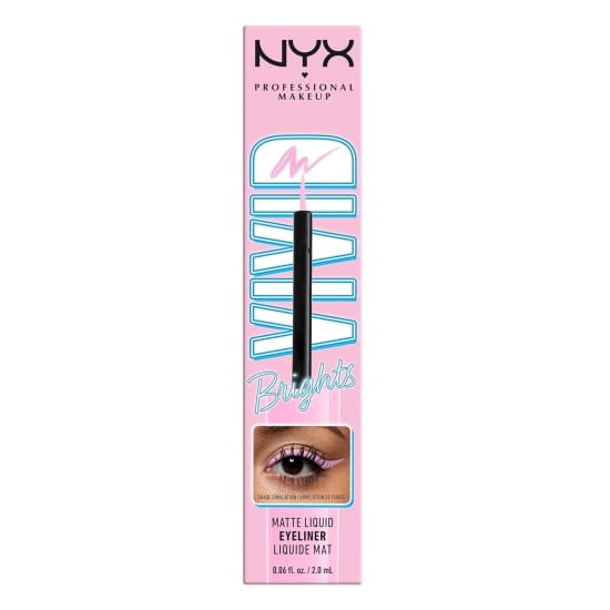 NYX Vivid Brights Matte Liquid Eyeliner SNEAKY PINK VBLL09 Eye Liner0