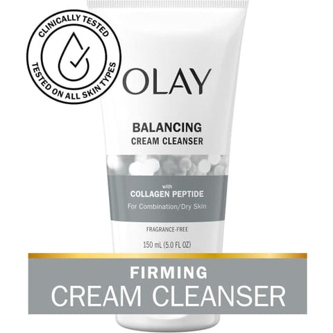 OLAY Regenerist Balancing Cream Cleanser Collagen Peptide 150mL combo dry skin0