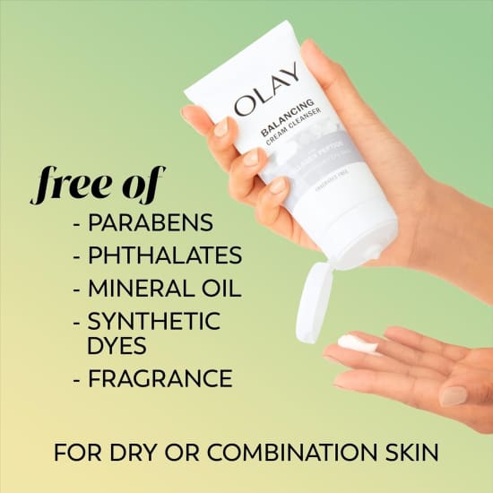 OLAY Regenerist Balancing Cream Cleanser Collagen Peptide 150mL combo dry skin5