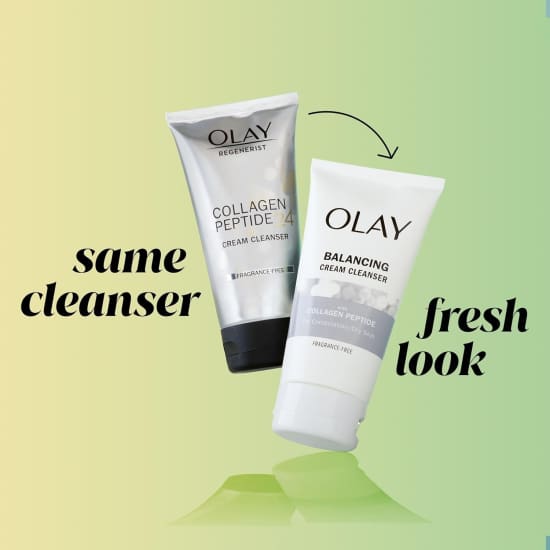 OLAY Regenerist Balancing Cream Cleanser Collagen Peptide 150mL combo dry skin8