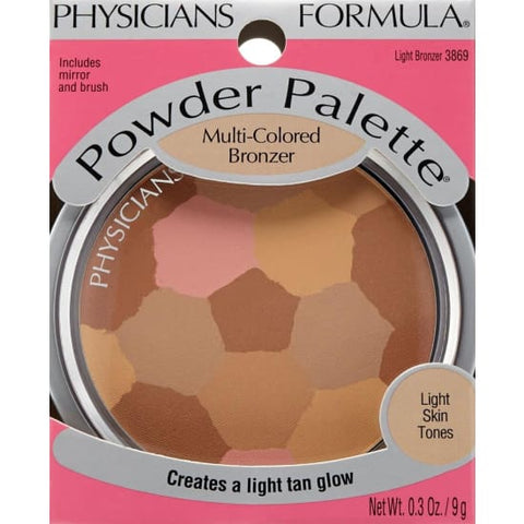PHYSICIANS FORMULA Powder Palette Multi Colored Bronzer LIGHT BRONZER 3869 - Health & Beauty:Makeup:Face:Bronzer Contour & Highlighter
