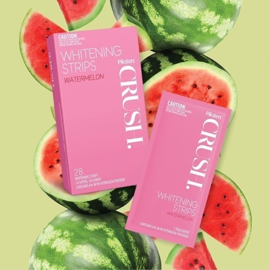 PIKSTERS Crush Watermelon Flavor Whitening STRIPS teeth whitener 14 upper +lower1