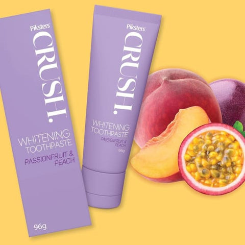 PIKSTERS Crush Whitening Toothpaste PASSIONFRUIT & PEACH flavor teeth whitener0