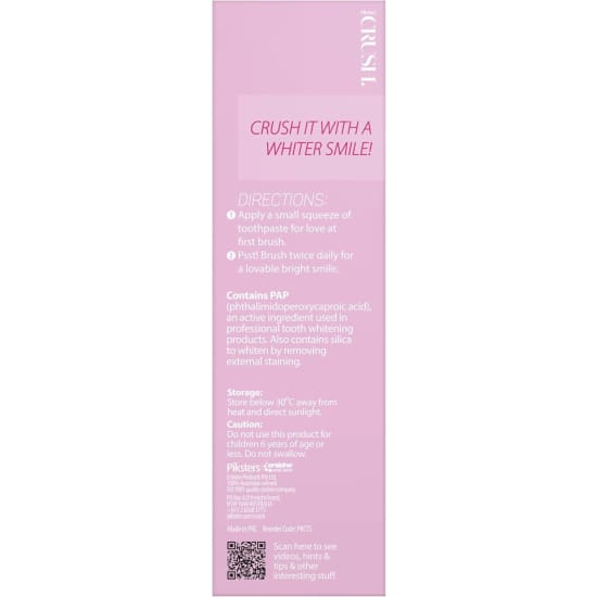 PIKSTERS Crush Whitening Toothpaste STRAWBERRY & MINT flavor teeth whitener3