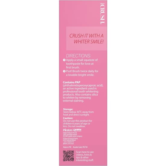 PIKSTERS Crush Whitening Toothpaste WATERMELON MINT flavor teeth whitener3