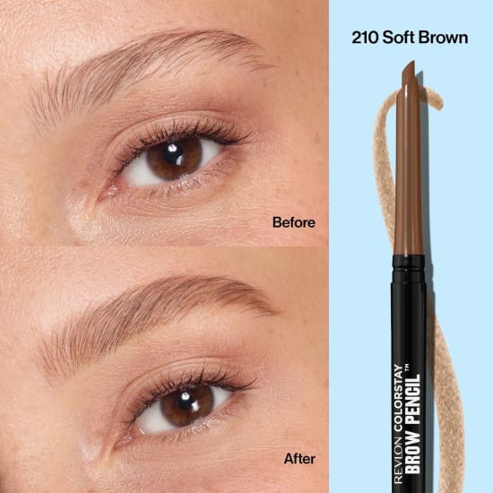 Revlon Colorstay Brow Pencil SOFT BROWN 210 waterproof2