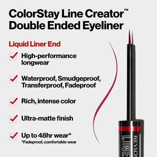REVLON Colorstay Line Creator Double Ended Eyeliner COOL AS ICE 154 eye liner - Health & Beauty:Makeup:Eyes:Eyeliner