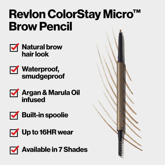 Revlon Colorstay Micro Brow Pencil BLONDE 460 waterproof - Health & Beauty:Makeup:Eyes:Eyebrow Liner & Definition