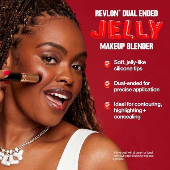 REVLON Dual Ended Jelly Makeup Blender Tool Silicone Makeup Applicator 264261