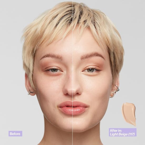 REVLON Illuminance Skin Caring Foundation LIGHT BEIGE 117 squalane hyaluronic1