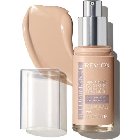 REVLON Illuminance Skin Caring Foundation NATURAL OCHRE 205 squalane hyaluronic0