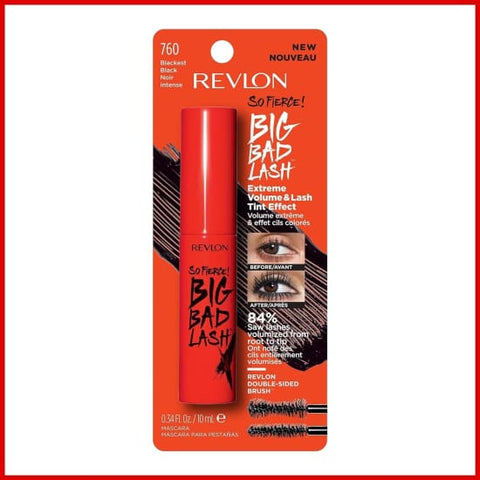 REVLON So Fierce! Big Bad Lash Extreme Volume Tint Mascara BLACKEST BLACK 760 - Health & Beauty:Makeup:Eyes:Mascara