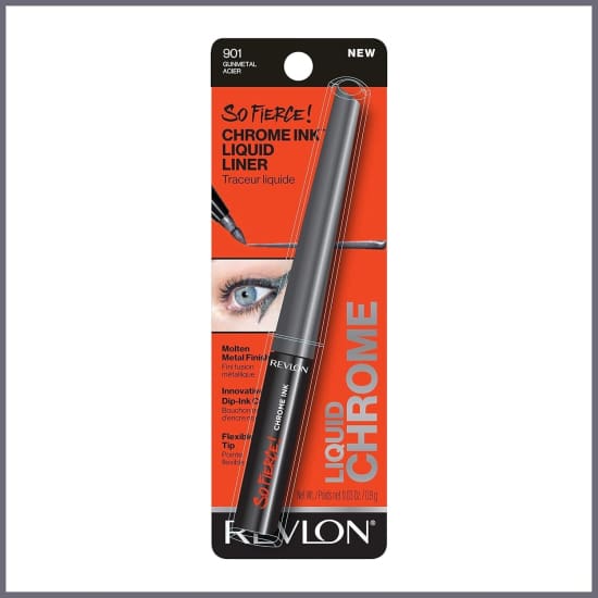 REVLON So Fierce Chrome Ink Liquid EyeLiner Eye Liner GUNMETAL 9011