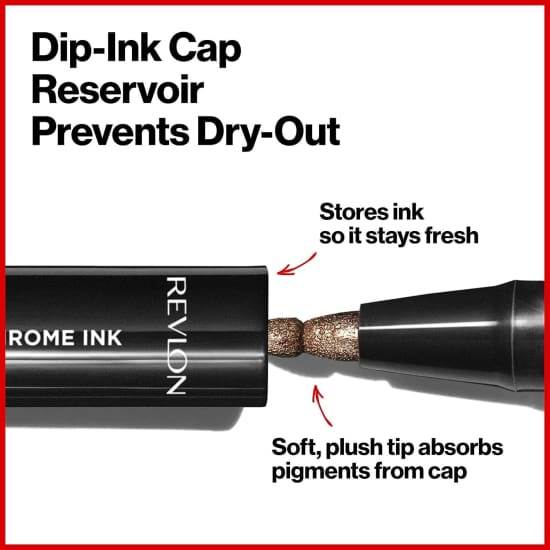 REVLON So Fierce Chrome Ink Liquid EyeLiner Eye Liner GUNMETAL 9017