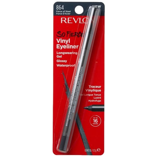 REVLON So Fierce Vinyl Liquid EyeLiner Eye Liner FORCE OF STEEL 864 grey gel - Health & Beauty:Makeup:Eyes:Eyeliner