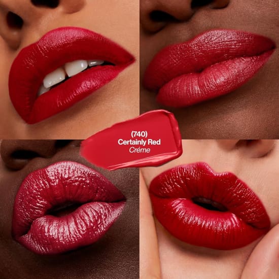 REVLON Super Lustrous Creme Lipstick CERTAINLY RED 740 NEW1