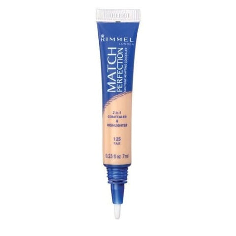 RIMMEL Match Perfection 2 in 1 Skin tone Concealer& Highlighter FAIR 125 - Health & Beauty:Makeup:Face:Concealer