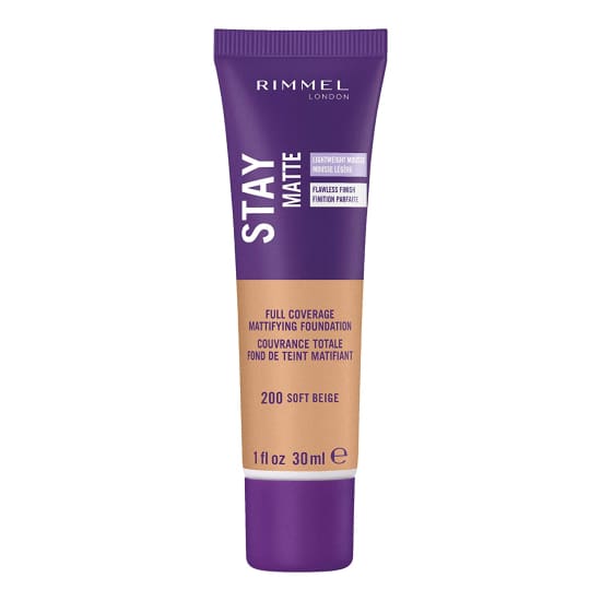 RIMMEL Stay Matte Liquid Mousse Foundation CHOOSE YOUR COLOUR New - 200 Soft Beige - Health & Beauty:Makeup:Face:Foundation