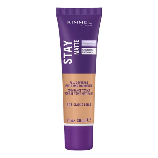 RIMMEL Stay Matte Liquid Mousse Foundation CHOOSE YOUR COLOUR New - 201 Classic Beige - Health & Beauty:Makeup:Face:Foundation