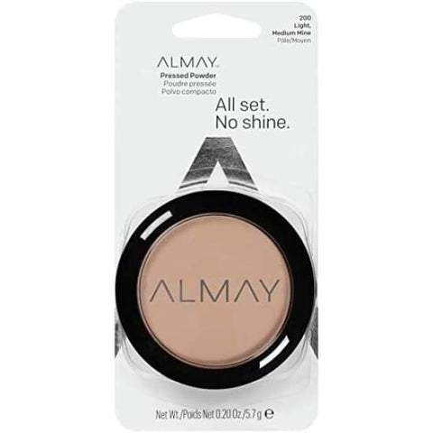 ALMAY All Set No Shine Pressed Powder LIGHT MEDIUM MINE 200 - Health & Beauty:Makeup:Face:Face Powder