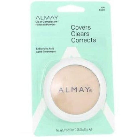 ALMAY Clear Complexion Pressed Powder LIGHT 100 salicylic acid acne treatment - Health & Beauty:Makeup:Face:Face Powder