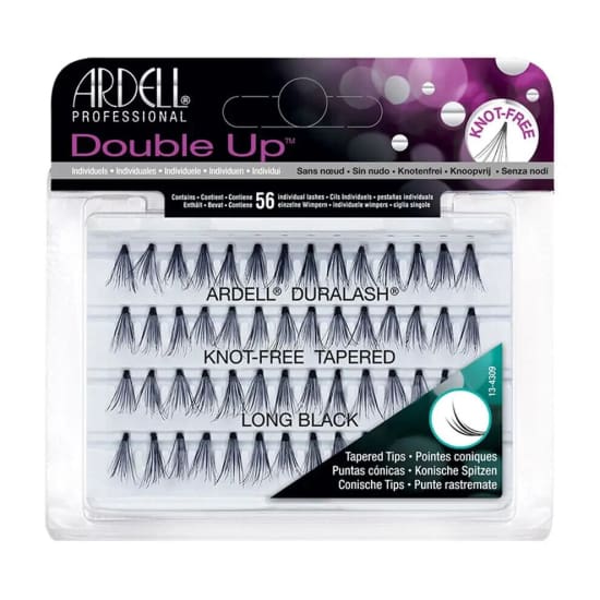 ARDELL Double Up Knot Free Individuals Flares LONG BLACK duralash false eyelash - Health & Beauty:Makeup:Eyes:Eyelash Extensions