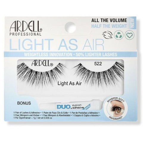 ARDELL Light As Air Eyelash Extensions False Lashes 522 + Duo Adhesive eye lash - Health & Beauty:Makeup:Eyes:Eyelash Extensions