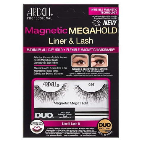 ARDELL MAGNETIC Megahold Liner & Lash False Eyelashes 056 eye lashes + adhesive - Health & Beauty:Makeup:Eyes:Eyelash Extensions