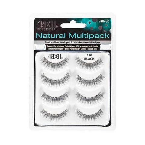 ARDELL Natural Multipack False Eyelashes 4 Pairs Black 110 NEW - Health & Beauty:Makeup:Eyes:Eyelash Extensions