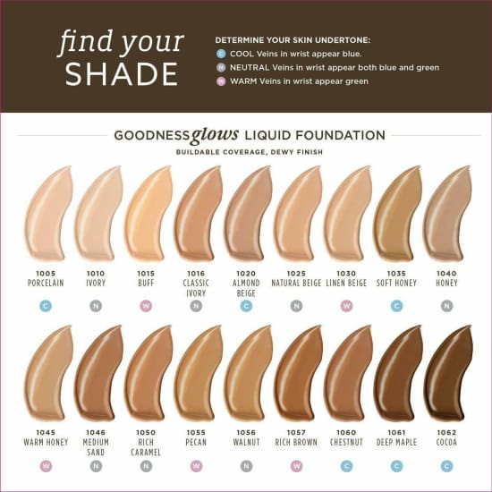 BURT’S BEES Goodness Glows Liquid Makeup Foundation CHOOSE YOUR COLOUR New Burts - Health & Beauty:Makeup:Face:Foundation