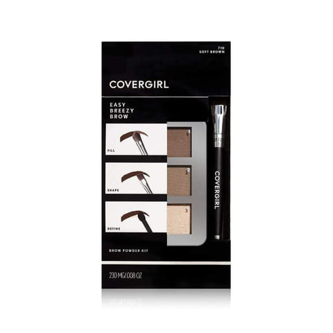 COVERGIRL Easy Breezy Brow Powder Kit SOFT BROWN 710 eyebrow eye - Health & Beauty:Makeup:Eyes:Eyebrow Liner & Definition