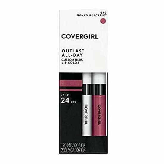 COVERGIRL Outlast All Day Liquid Lipcolor Lipstick Custom Reds CHOOSE COLOUR - Signature Scarlet 840 - Health & Beauty:Makeup:Lips:Lipstick